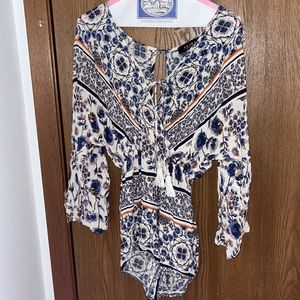 White & Blue // Akira Romper